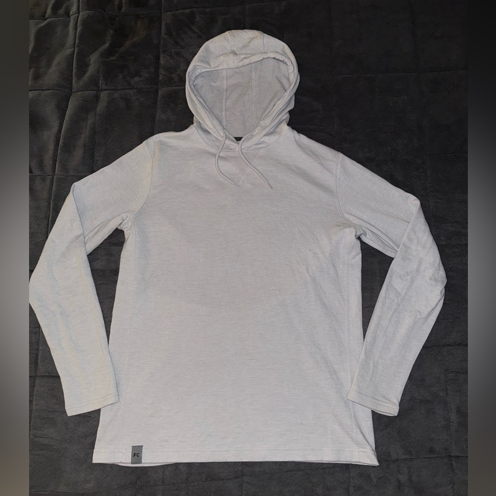 Free Country Men's Light Gray Hooded Sweater Size Small